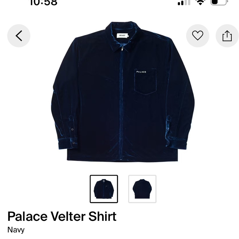 PALACE Midnight Velvet Jacket